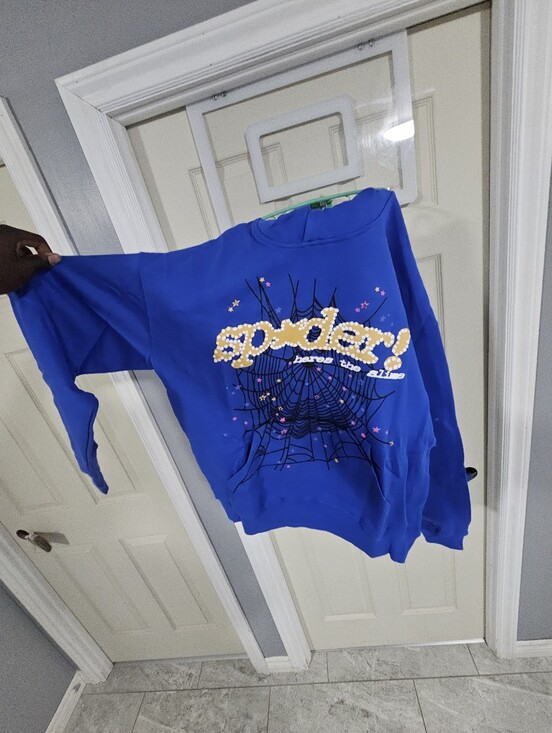 Sp5der Other - Blue Sp5der-Style Web Hoodie Size M